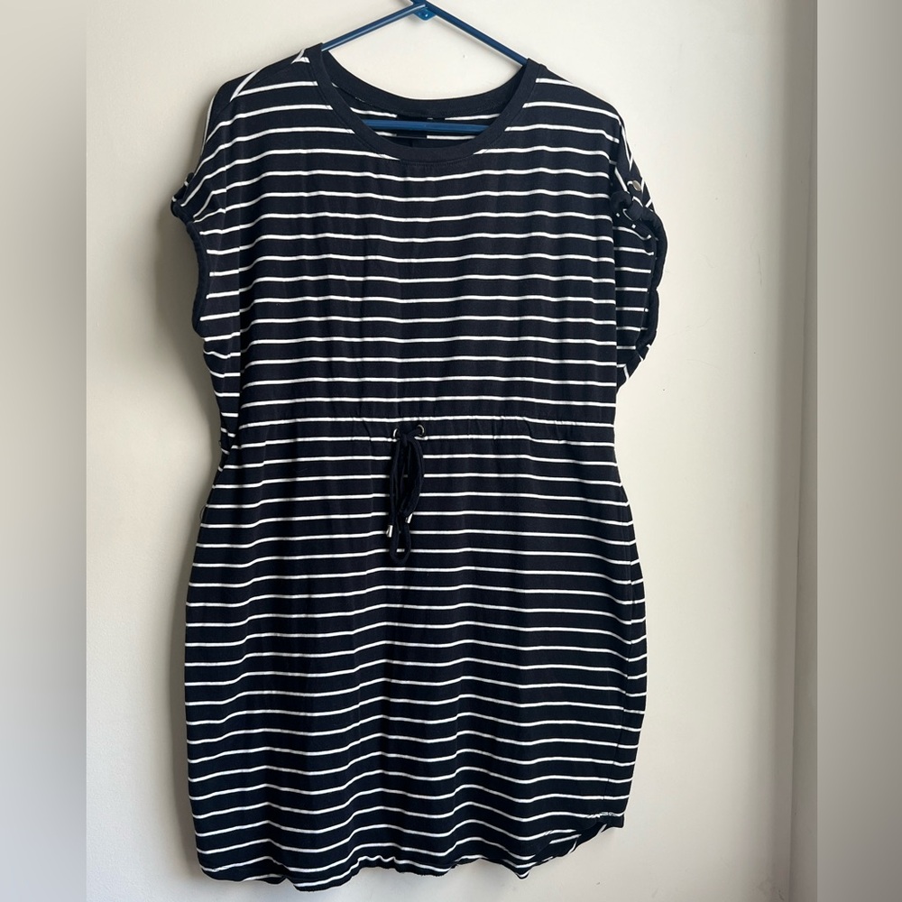 Black and White Striped Dress